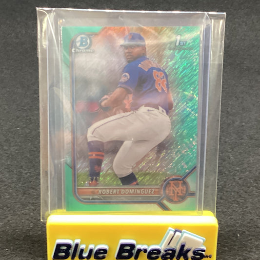 2022 Bowman Chrome 1st Aqua Shimmer Refractor Robert Dominguez 006/125 BCP-51