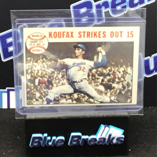 1964 Topps Koufax Strikes out 15 #136 Dodgers