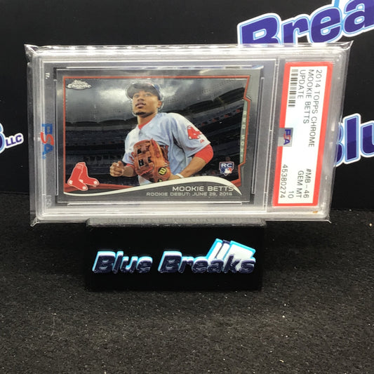 2014 Topps Chrome Update Mookie Betts #MB-46 PSA 10 Red Sox