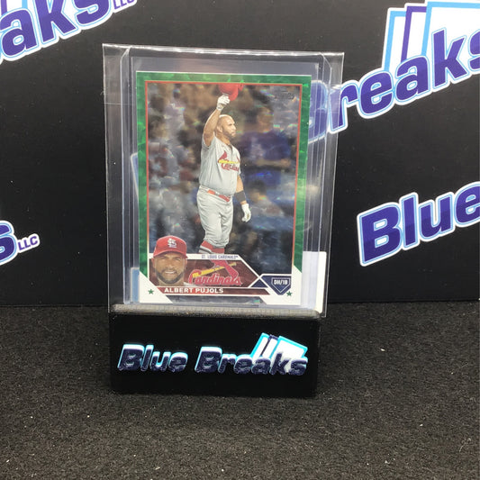 2023 Topps Series One Green Foil Albert Pujols 313/499 #5 Cardinals