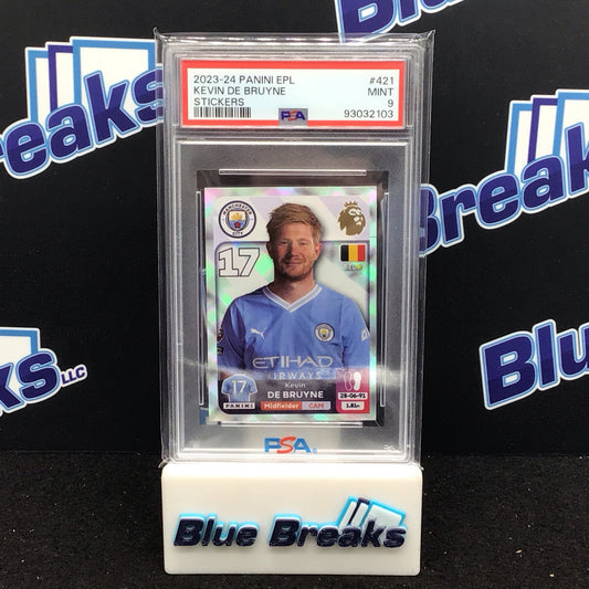 2023-24 Panini EPL Stickers Kevin De Bruyne #421 PSA 9 Manchester City