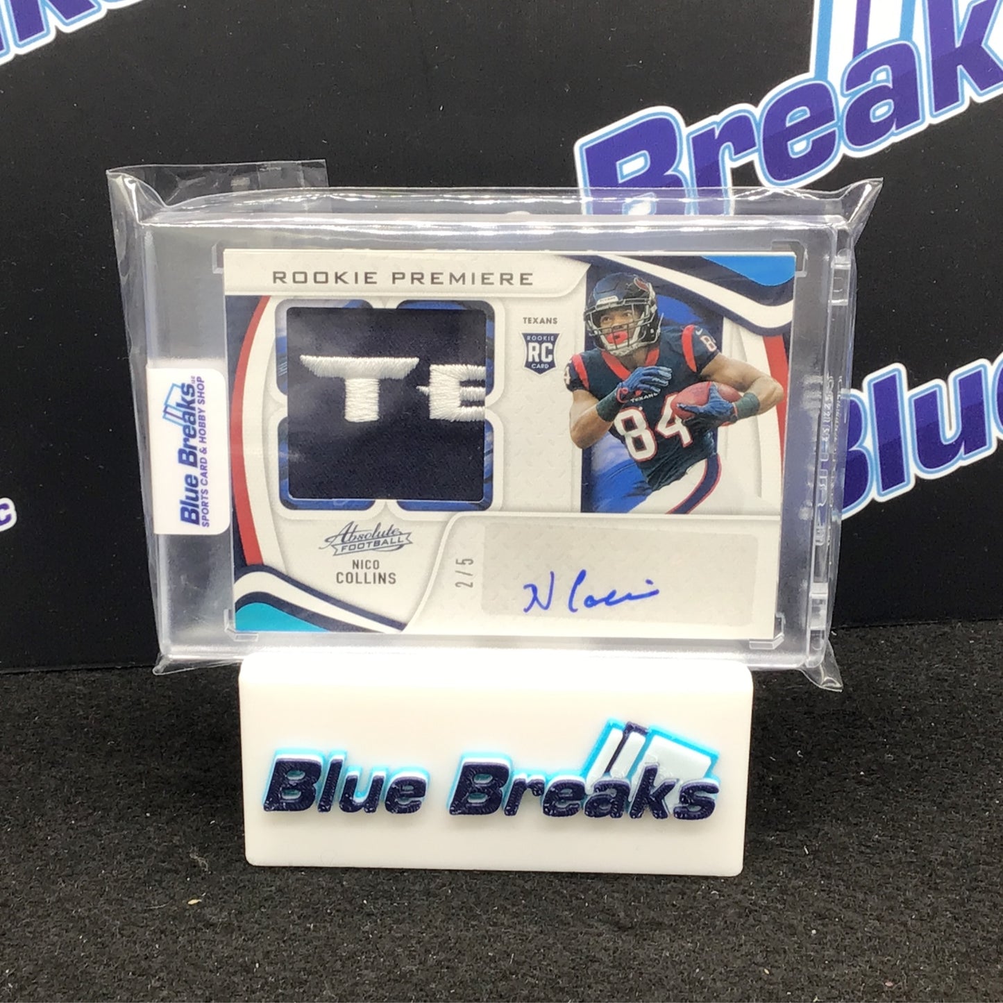 2021 Panini - Absolute - Nico Collins - Rookie Premiere - Houston Texans - Auto Patch - RC - 2/5