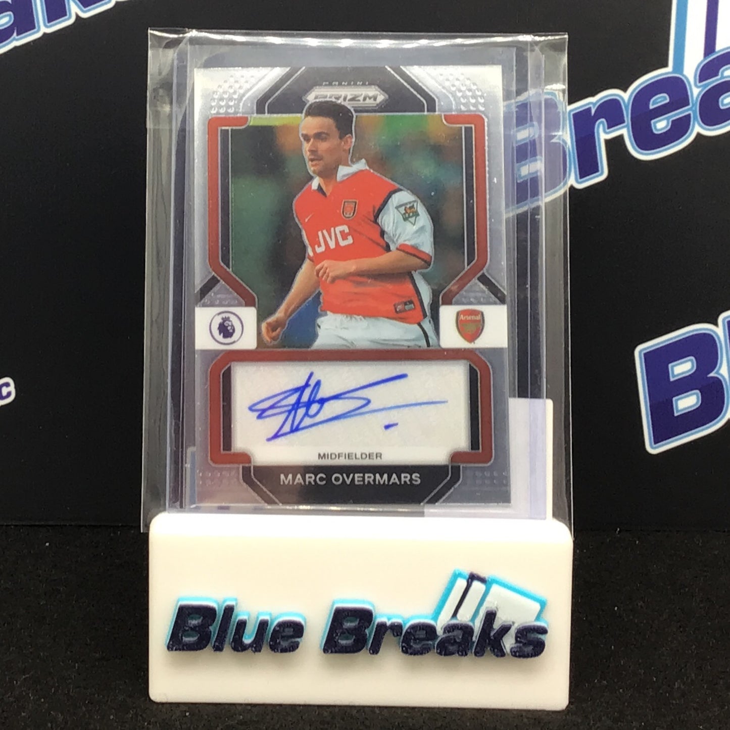 2022-23 Panini Prizm Premier League Marc Overmars auto #S-MOV Arsenal