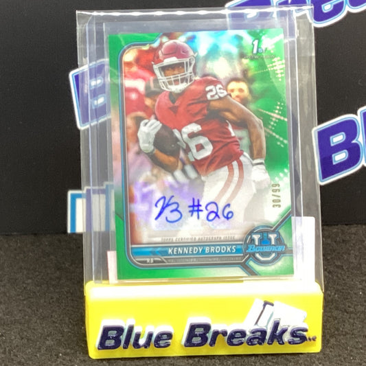 2022 Topps Bowman U 1st Bowman Green Kennedy Brooks auto 30/99 BCPA-KB