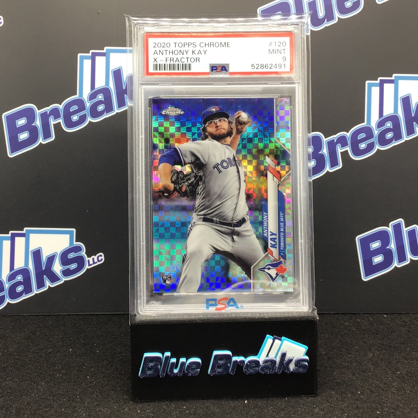 2020 Topps Chrome - Anthony Kay - X-Fractor - Toronto Blue Jays - PSA 9