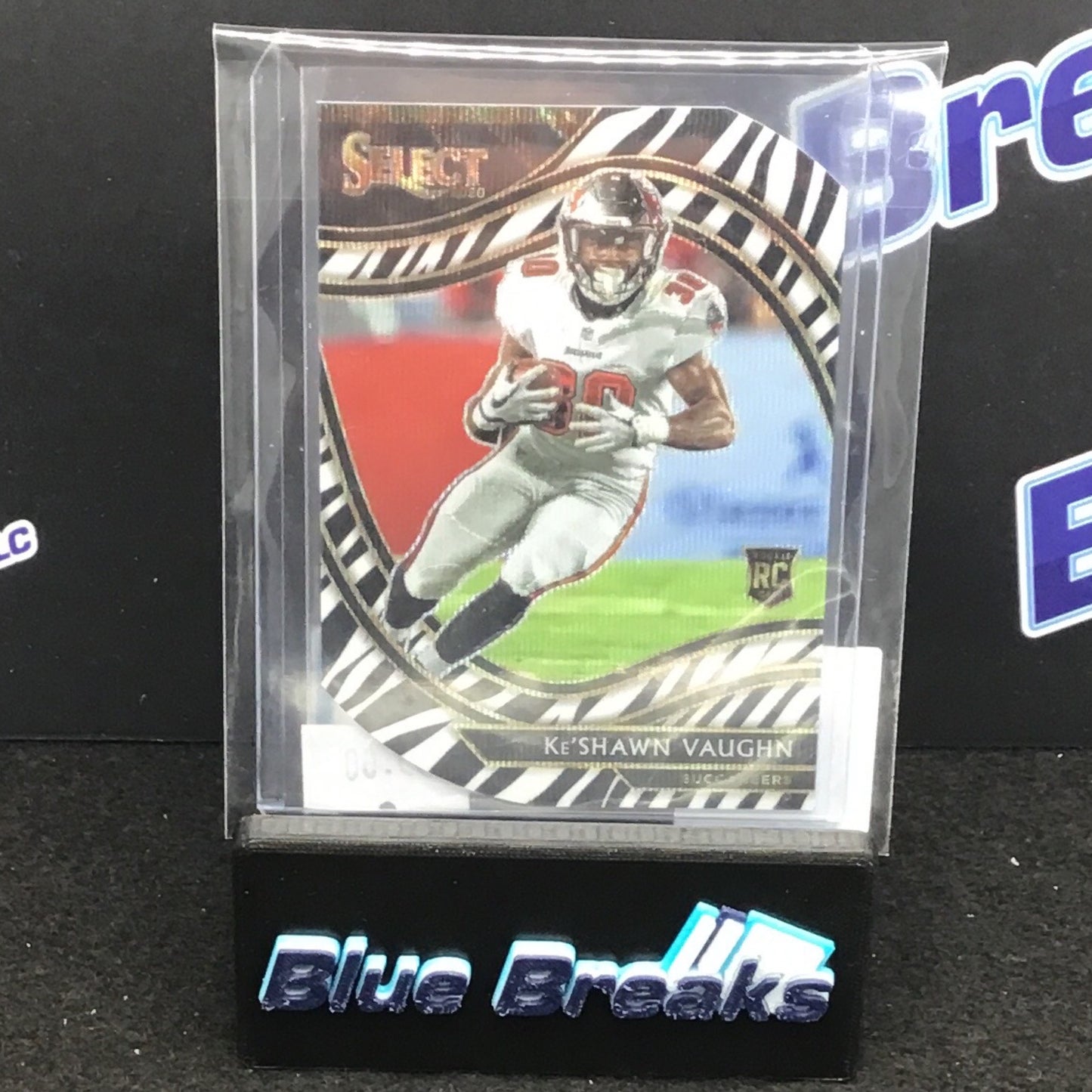 2020 Panini Select Zebra Die-Cut Ke'Shawn Vaughn RC #373 Buccaneeers