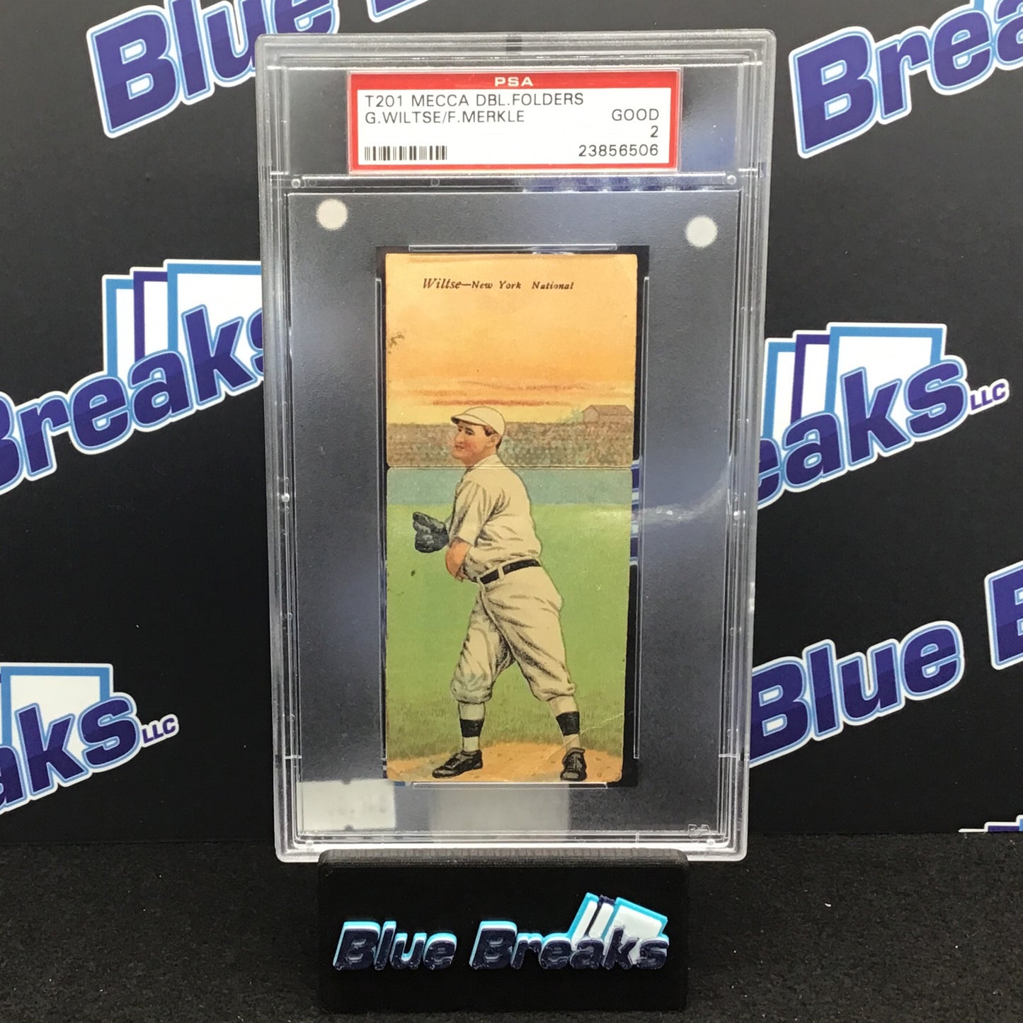 T201 Mecca Double Folders Wiltse/Merkle PSA 2