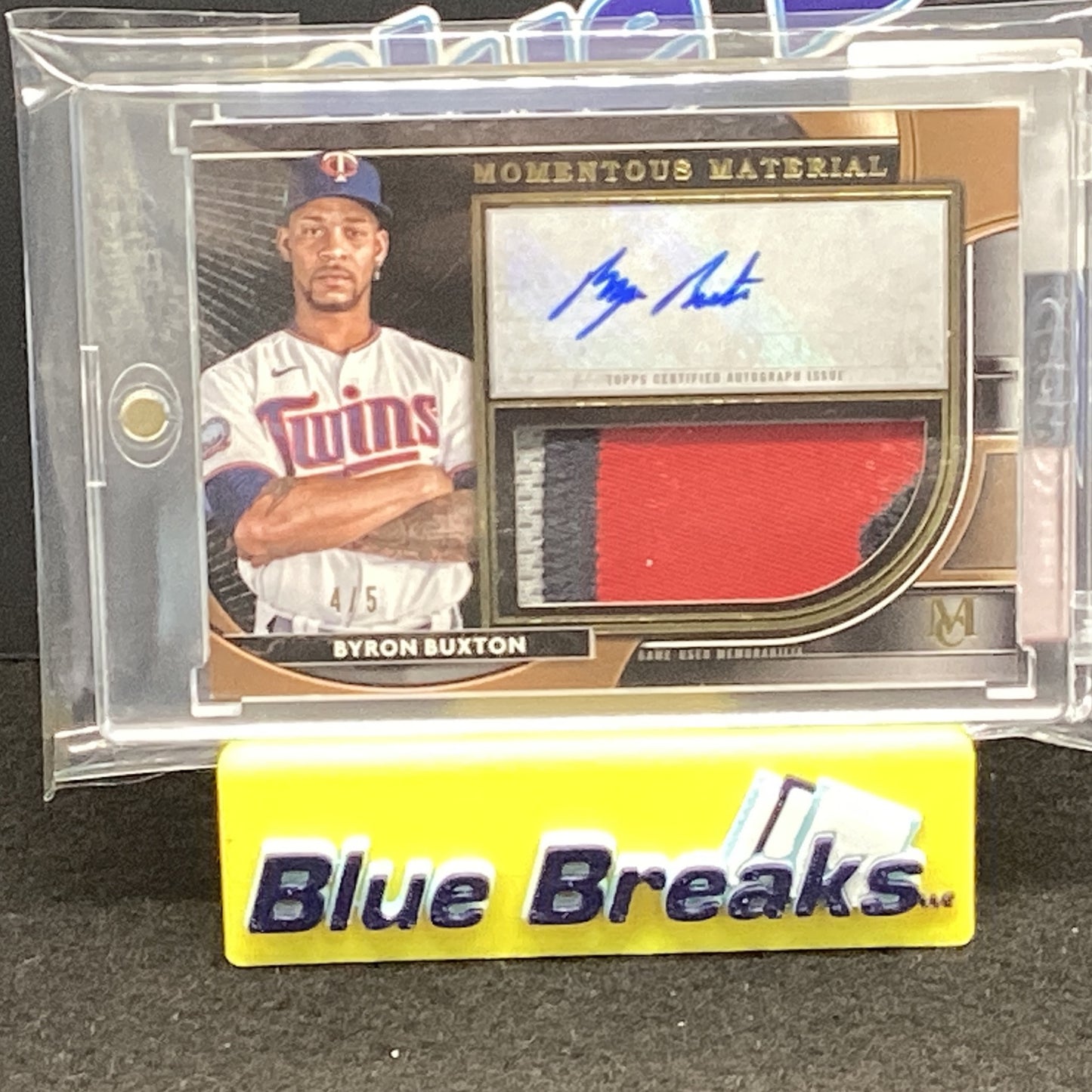 2021 Topps Museum Collection Byron Buxton relic auto 4/5