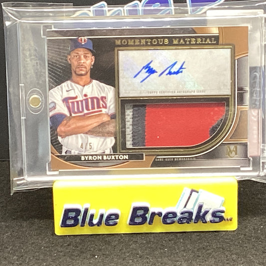 2021 Topps Museum Collection Byron Buxton relic auto 4/5