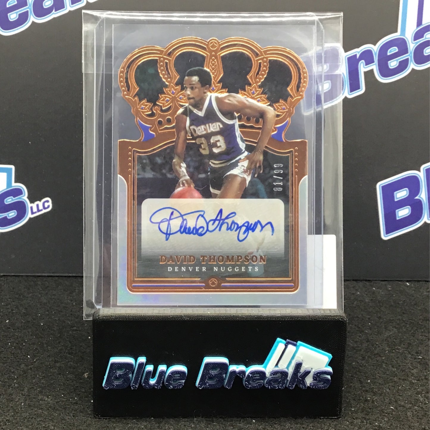 2021-22 Panini Crown Royale David Thompson auto 81/99 #CA-DTH Nuggets