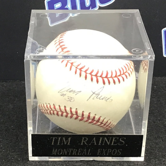 Tim Raines autographed baseball