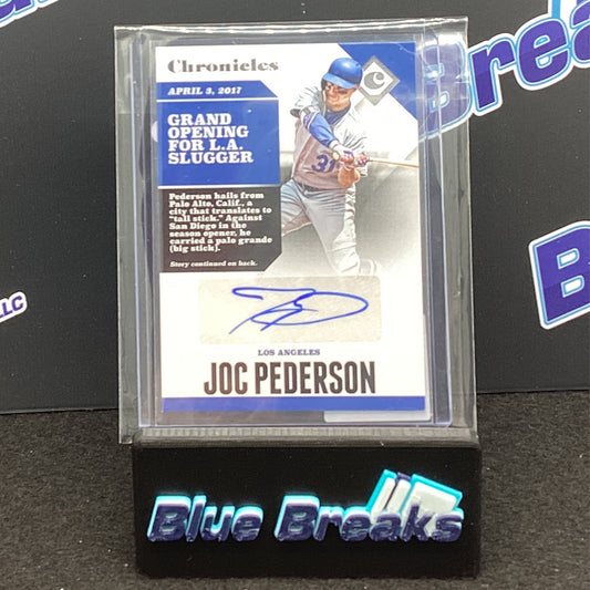 2017 Panini Chronicles Joc Pederson auto CA-JP Dodgers