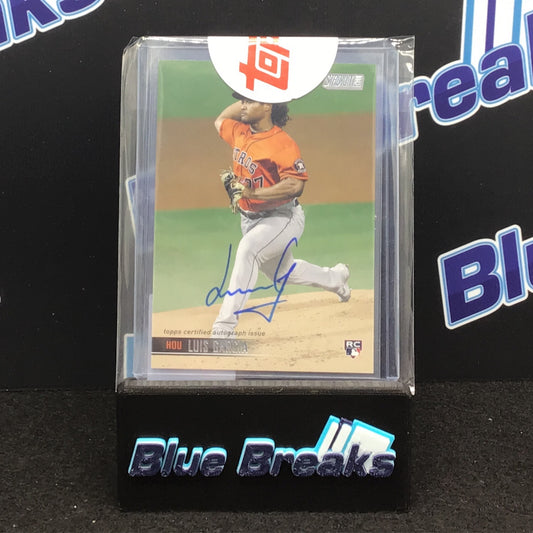 2021 Topps Stadium Club Luis Garcia auto RC #SCBA-LG Astros