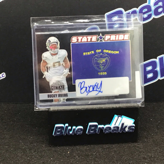 2024 Leaf Metal Football Black State Pride Bucky Irving Auto 1/6 #SP-BI1 Buccaneers