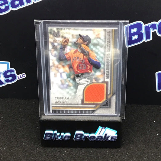 2023 Topps Museum Collection Meaningful Material relic Cristian Javier 02/50 #MMR-CJA Astros