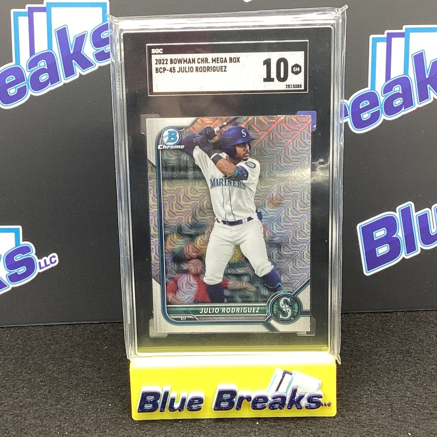 2022 Bowman Chrome Mega Julio Rodriguez #BCP-45 SGC 10 Mariners