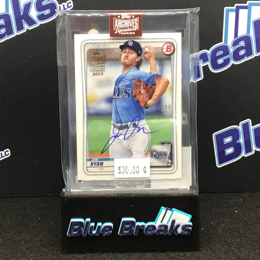 2023 Topps Archives Joe Ryan auto 07/99 Rays