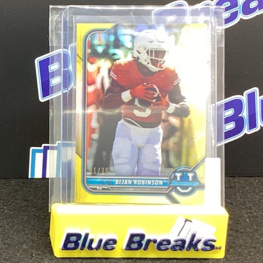 2022 Topps Bowman U Yellow Bijan Robinson 31/75 95