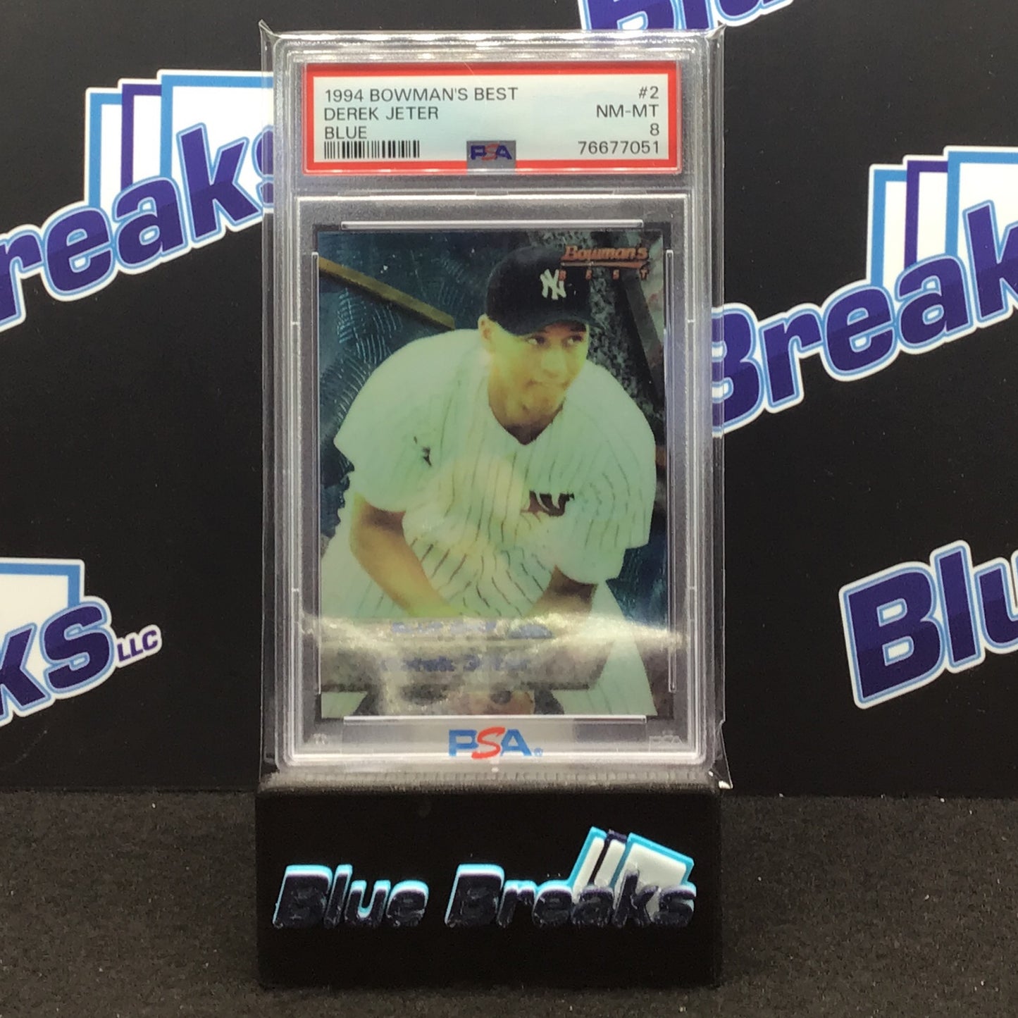 1994 Bowman's Best Blue Derek Jeter #2 PSA 8 Yankees