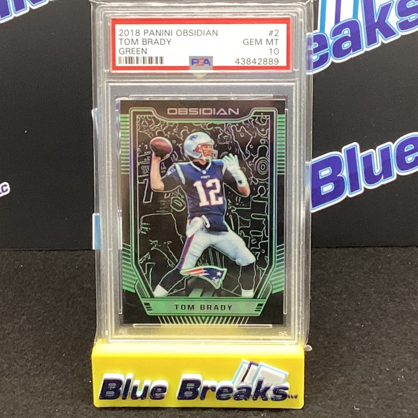 2018 Panini Obsidian - Tom Brady Green #2 PSA 10