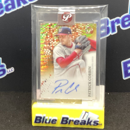 2022 Topps Pristine Gold Patrick Corbin encased auto 30/50