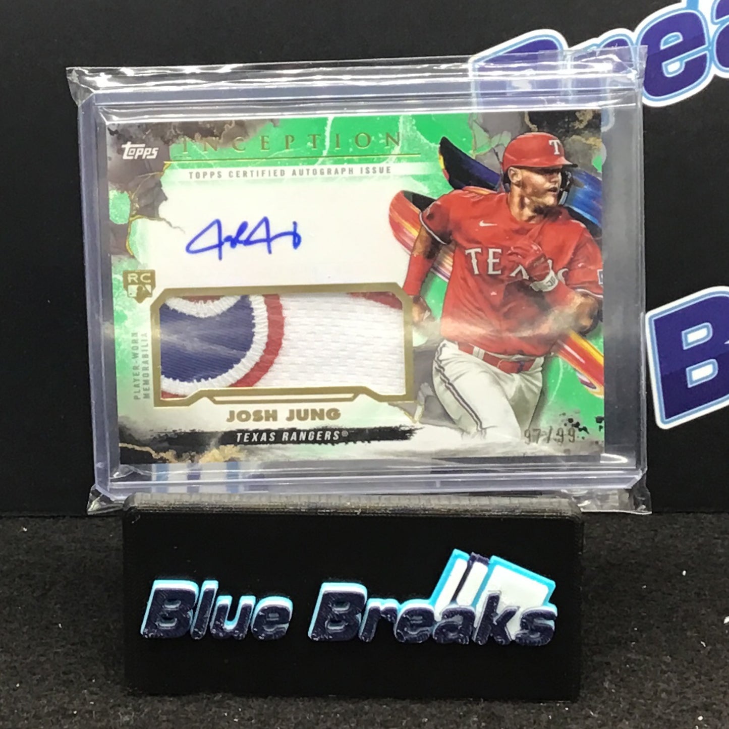2023 Topps Inception Josh Jung auto relic 97/99 RC #IAP-JJ Rangers