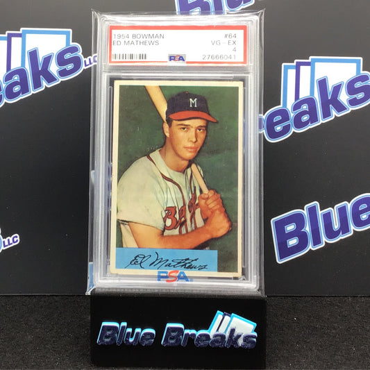 1954 Bowman Ed Mathews #64 PSA 4 Braves