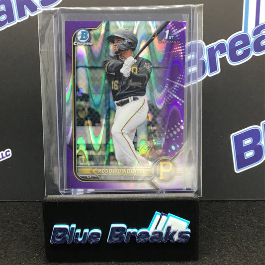 Rodolfo Nolasco - 2022 Bowman Chrome Purple Wave - Pittsburgh Pirates - 86/250