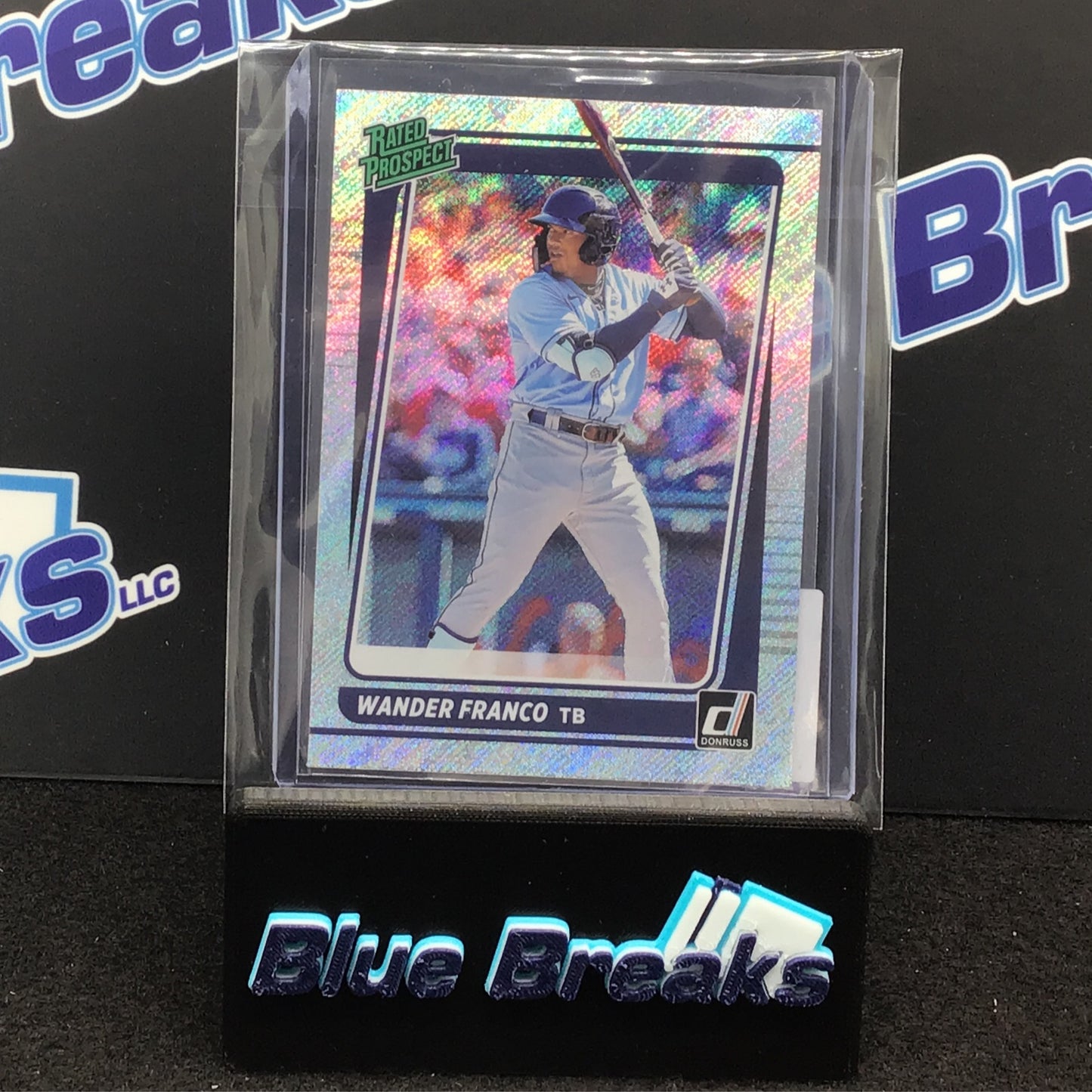 2021 Panini Donruss Sparkle Refractor Rated Rookie Wander Franco #RP1 Rays