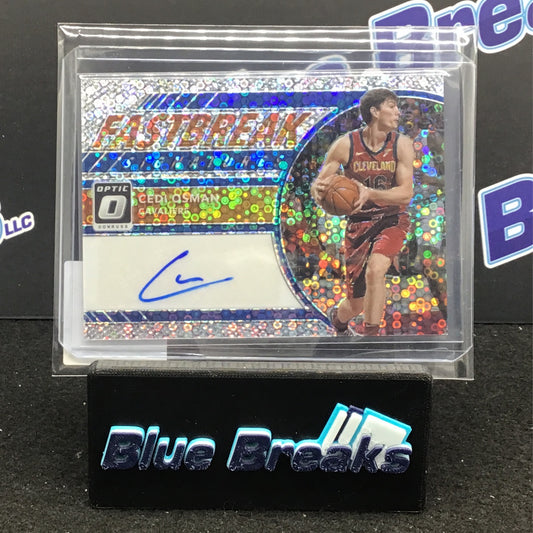 2017-18 Panini Donruss Optic Disco Cedi Osman auto #FB-COM Cavaliers