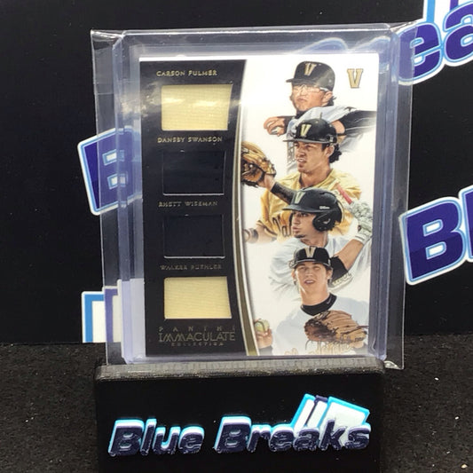 2015 Panini Immaculate Fulmer Swanson Wiseman Buehler quad relic 79/99 #12 Commodores
