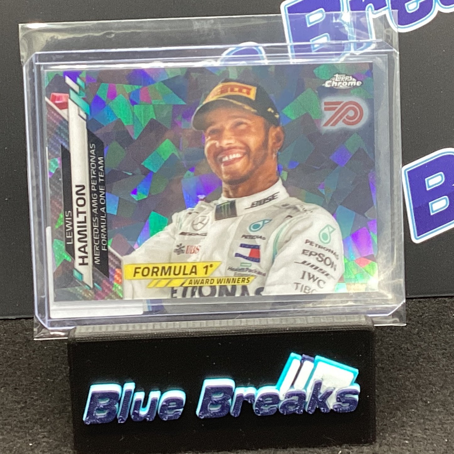 2020 Topps Chrome Cracked Ice Lewis Hamilton 27/70 #197 F1