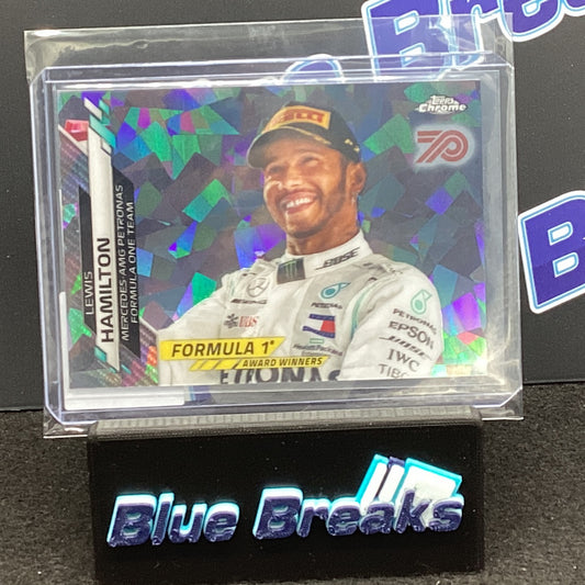 2020 Topps Chrome Cracked Ice Lewis Hamilton 27/70 #197 F1