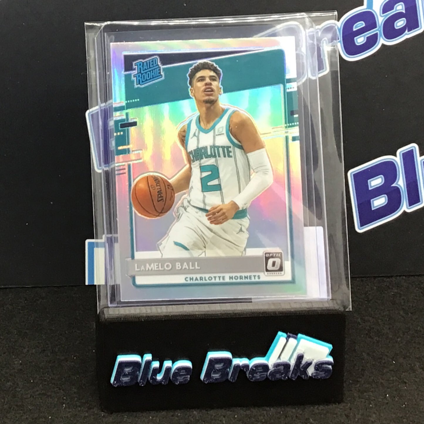 2020-21 Panini Donruss Optic Refractor Rated Rookie LaMelo Ball #153 Hornets