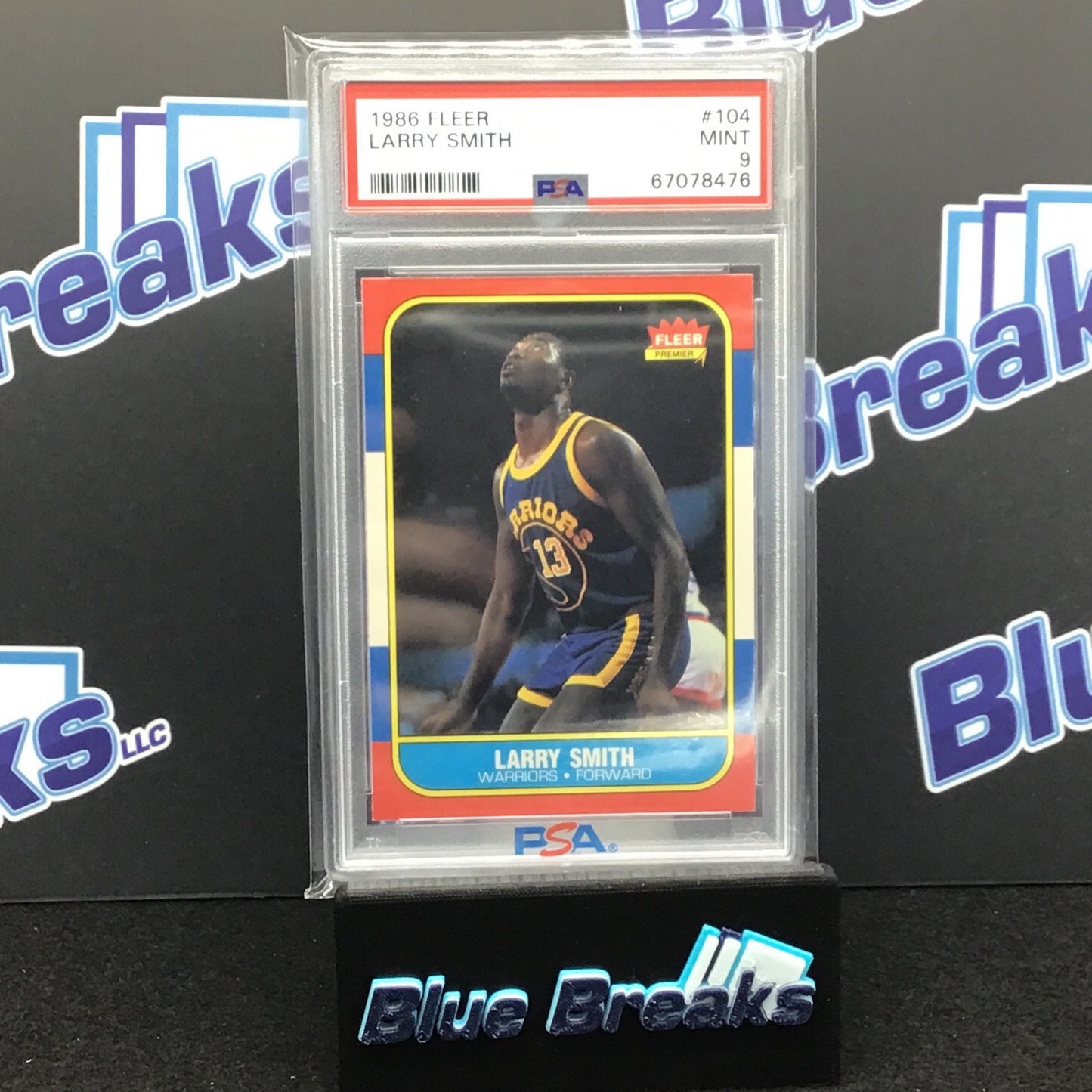 1986 Fleer - Larry Smith - Warriors - #104 PSA 9