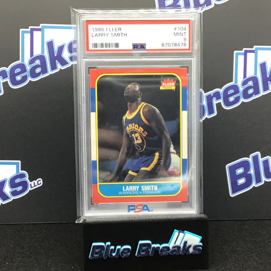 1986 Fleer - Larry Smith - Warriors - #104 PSA 9