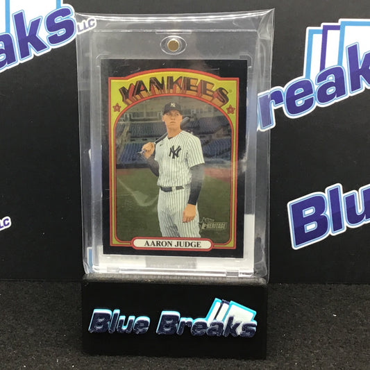 2021 Topps Heritage Black Refractor Aaron Judge 36/72 #121 Yankees