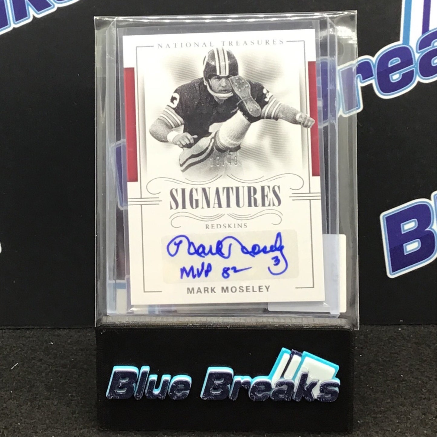 2017 Panini National Treasures Signatures Mark Moseley 15/49 #S-MVP Commanders