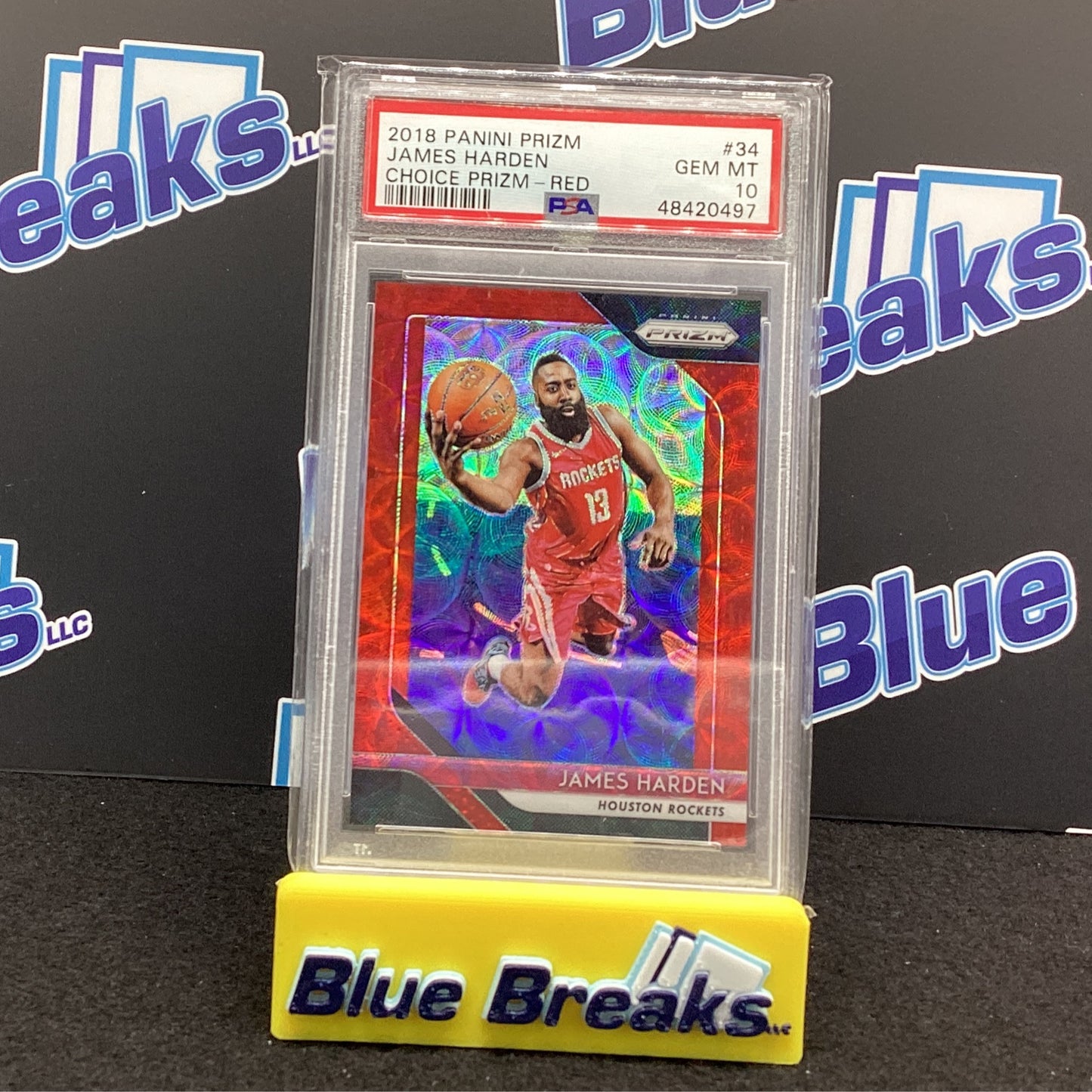 2018 Panini Prizm James Harden Red #34 PSA 10