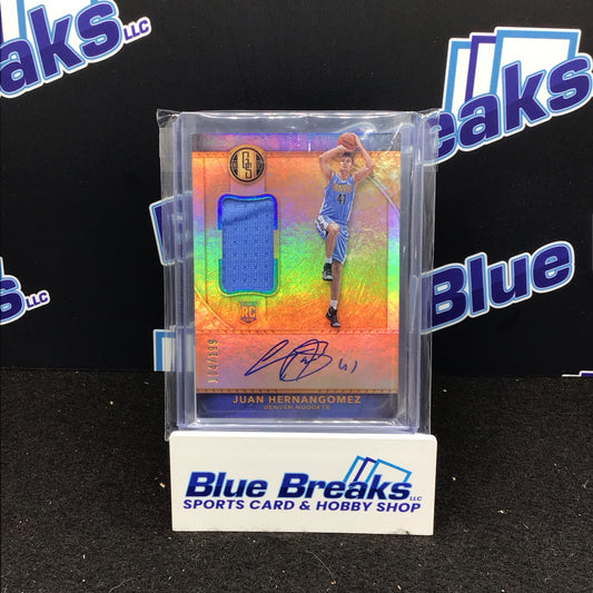 2016-17 Panini Gold Standard Juan Hernangomez relic auto 104/199 RC #214 Nuggets