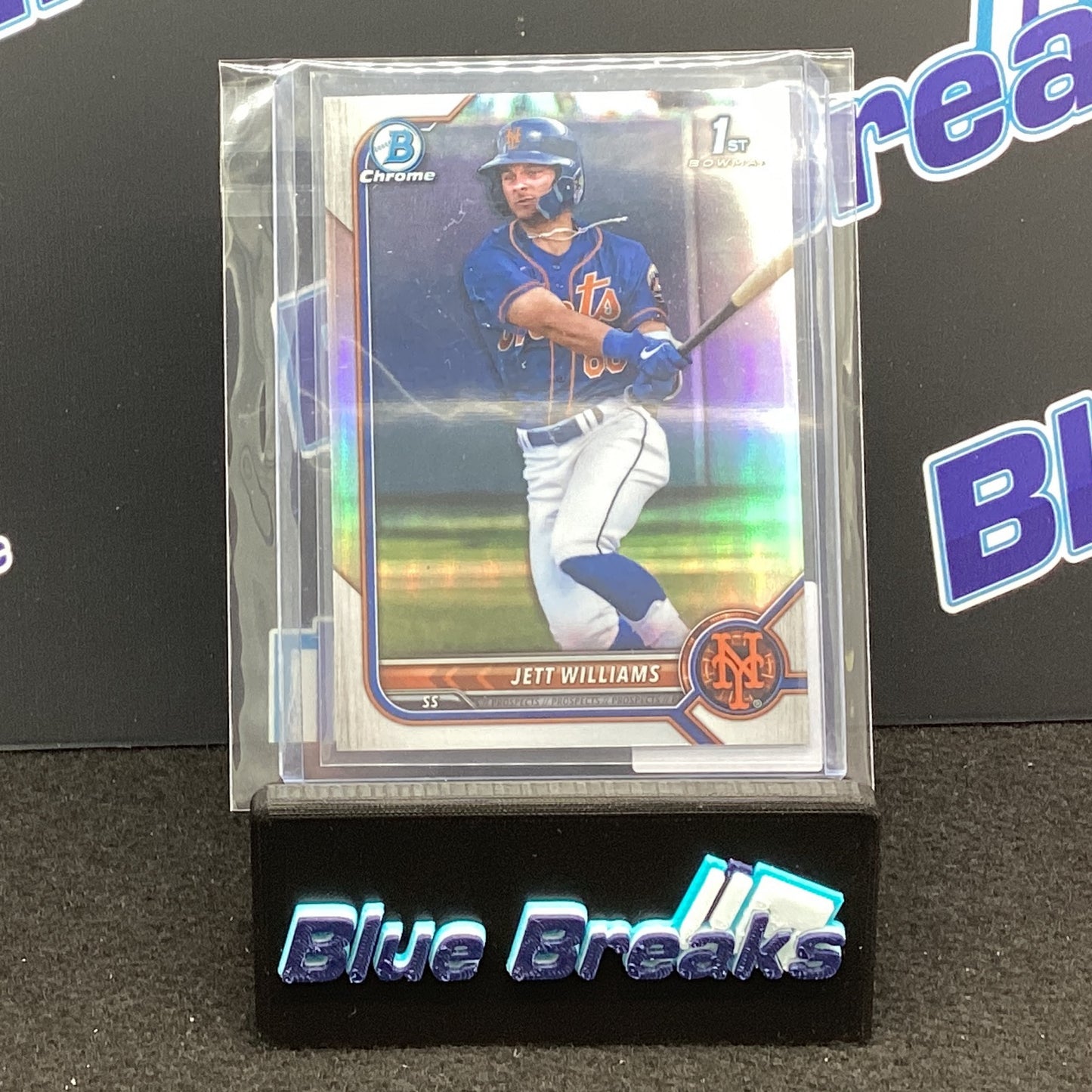 2022 Bowman Chrome 1st Bowman Refractor Jett Williams #190 Mets