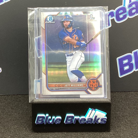 2022 Bowman Chrome 1st Bowman Refractor Jett Williams #190 Mets