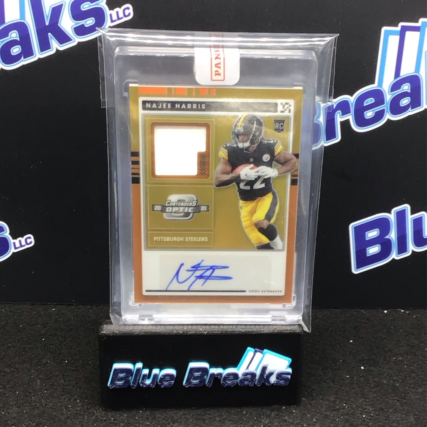 2021 Panini Contenders Optic Gold Najee Harris relic auto 3/15 #RPA-NHA Steelers