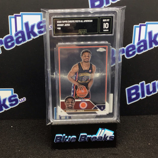 2023 Topps Chrome Mcdonalds All American Bronny James #68 GMA 10