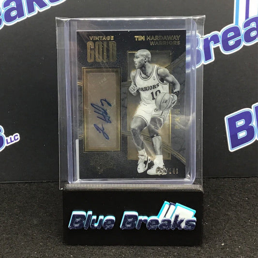 2015-16 Panini Black Gold Vintage Gold Tim Hardaway auto 098/149 #6 Warriors