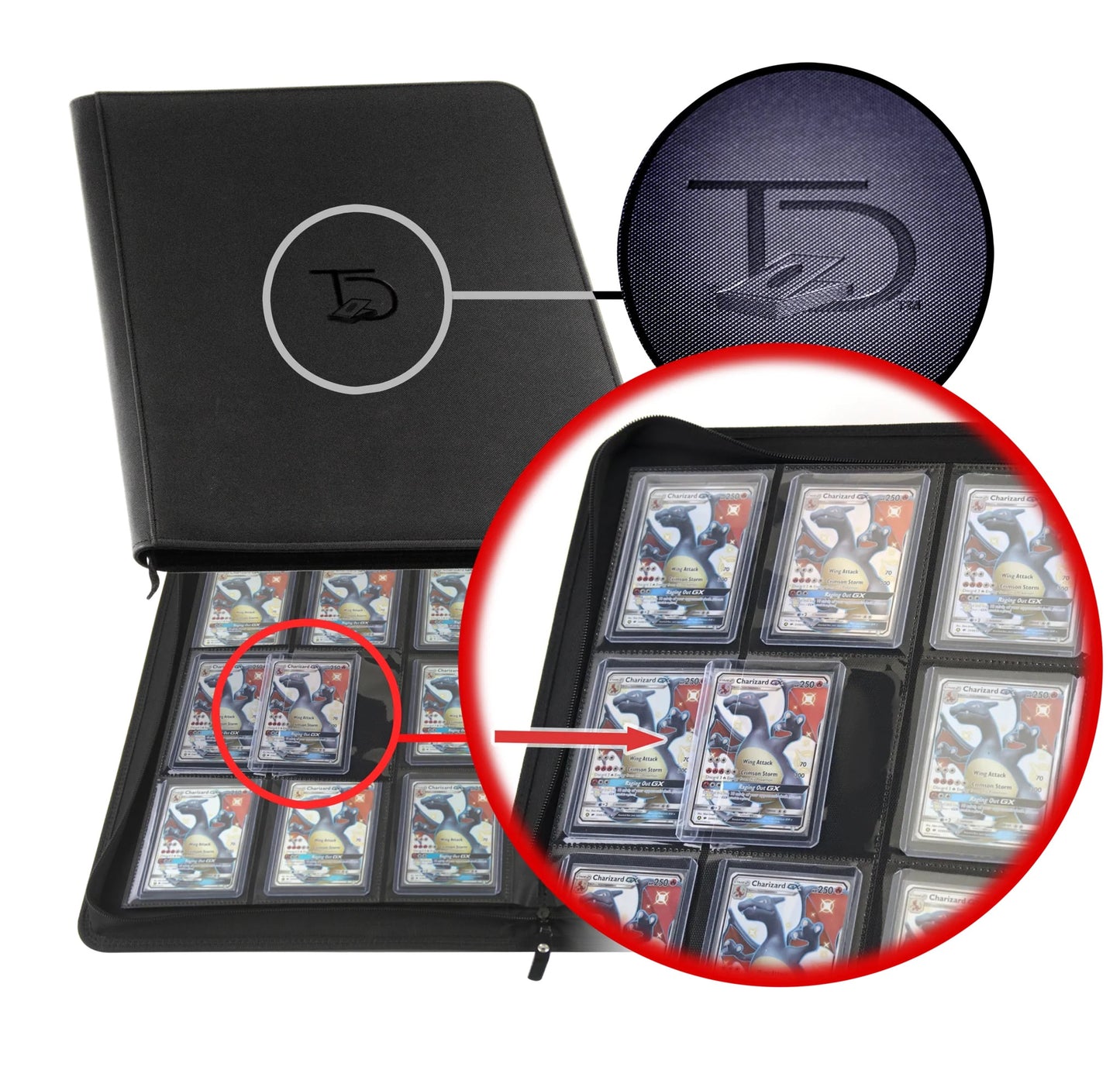 216 Card Top Deck Binder - For Toploaded Cards