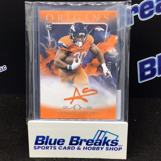2024 Panini Origins Rookie auto Audric Estime auto 24/75 RC #RAU-AES Broncos