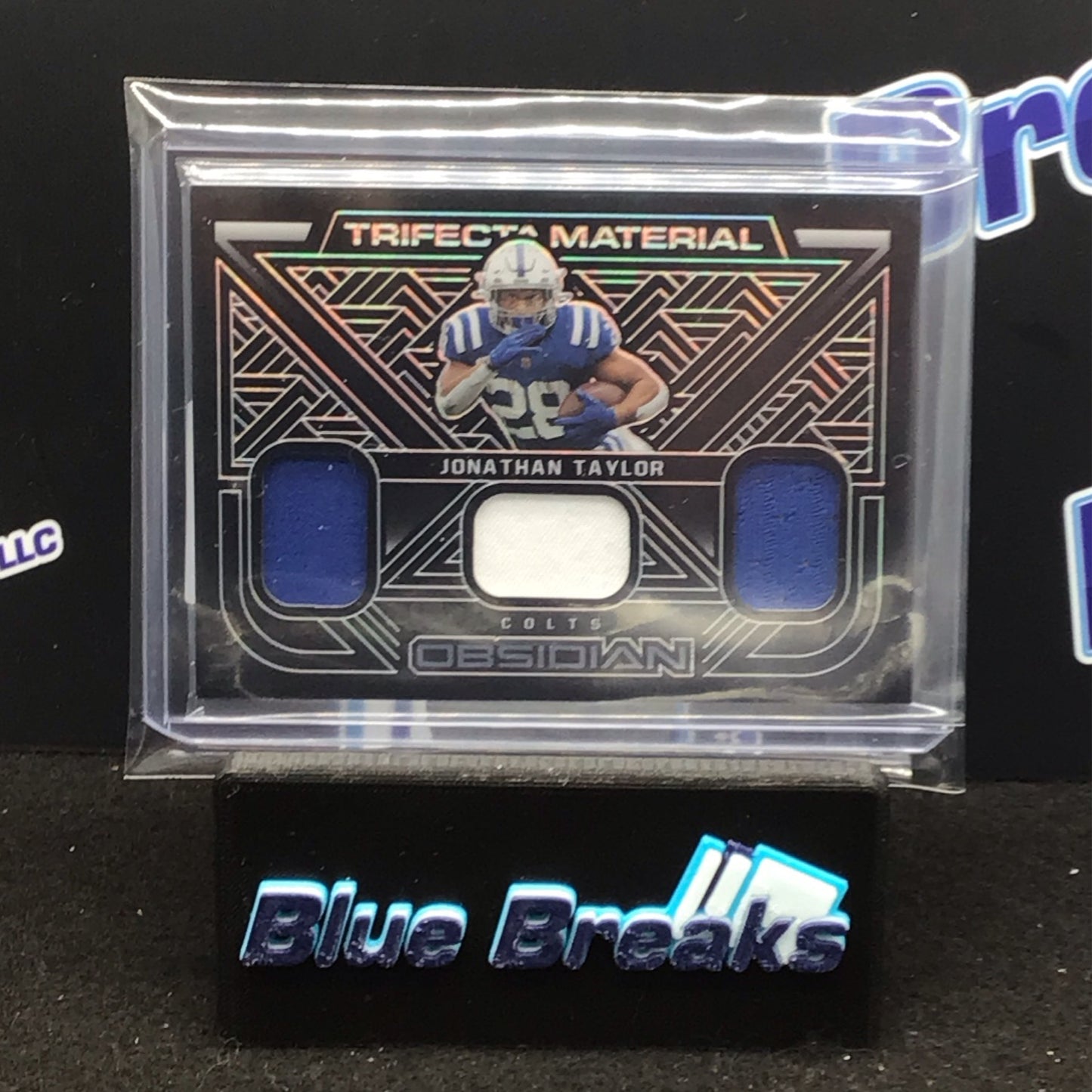 2023 Panini Obsidian Trifecta Material Jonathan Taylor 095/125 #TFM-JTA Colts