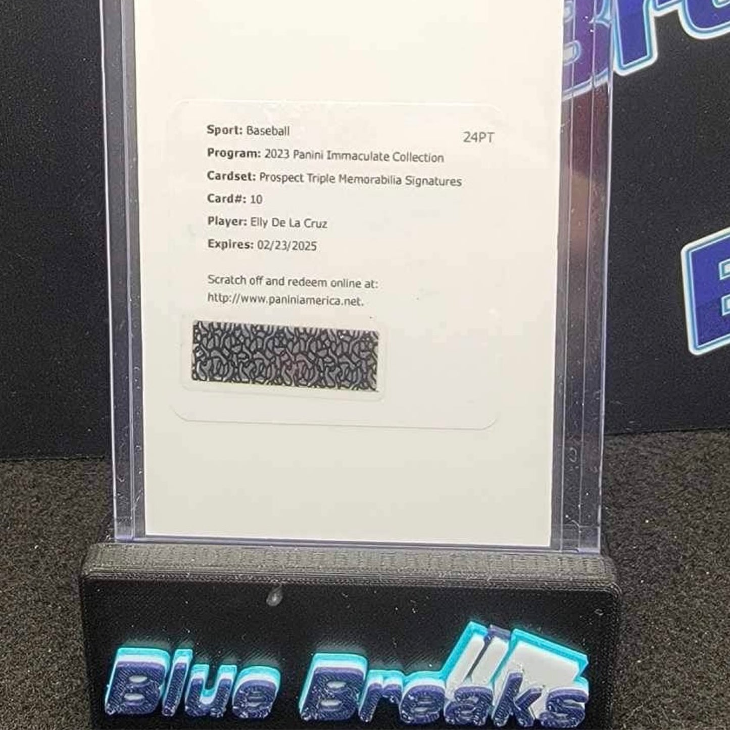 2023 Panini - Immaculate - Elly De La Cruz - Prospect Triple Memorabilia Signatures - #10 - Cincinnati Reds - Redemption