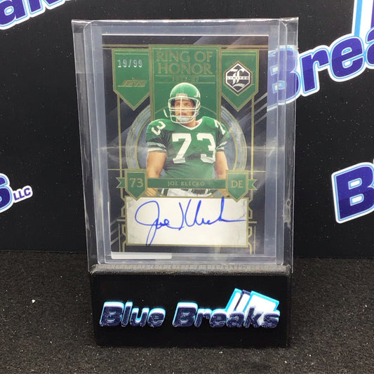 2023 Panini Limited green Ring of Honor Joe Klecko auto 19/99 #ROH-JKL Jets